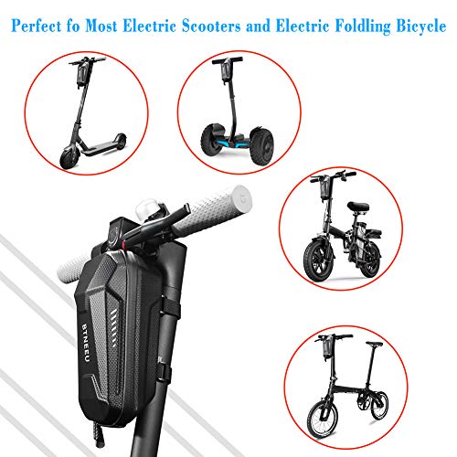 BTNEEU Bolsa para Scooter Electrico Impermeable Bolsa Manillar Patinetes Electricos, Gran Capacidad Bolsa de Almacenamiento para Scooter M365 Segway Ninebot E ES1/ES2/ES3/ES4 (Negro)