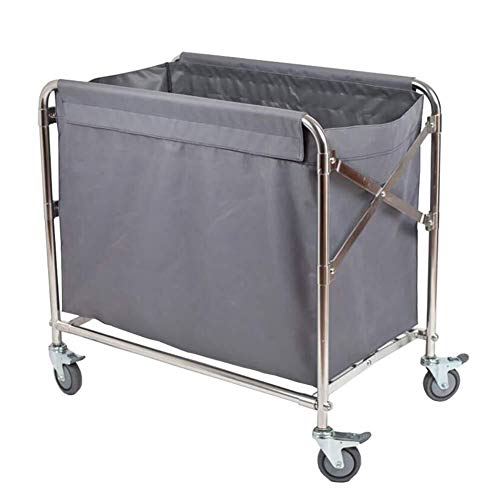 BXU-BG Hospital de tranvía, Material médico Rack, Médico Carro de la Herramienta Plegable Vestíbulo Lino Carro con Freno de Rueda Universal, Hotel de lavandería Clasificador de balanceo de la Compra,