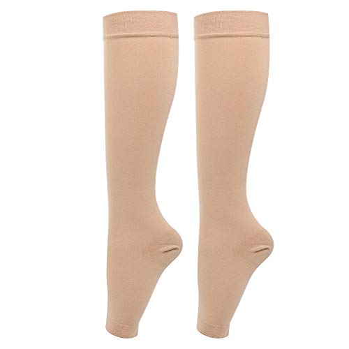 Calcetines de compresión elásticos Calcetines hasta las rodillas Varices Calcetines para adelgazar Piernas Cuidado del cuerpo Medias para mujeres y hombres Correr Vuelo Viajar Enfermeras Edema(xl)