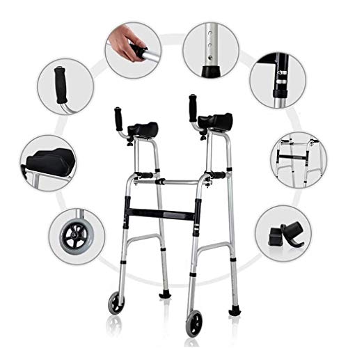 Caminantes para personas mayores Walker for Seniors Rollator Standard Walking Frames Rolling Walker con 4 ruedas Rollator plegable para personas mayores ancianos - Ayuda para caminar Ligeros Rollator