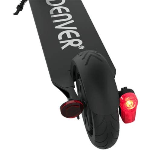 Denver SCO-80130 Black Scooter Eléctrico con Marco de Aluminio, Motor de 300 W, Negro