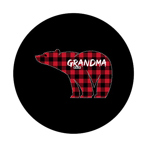 Diseño de pijama familiar a juego con diseño de oso abuela PopSockets PopGrip Intercambiable