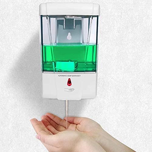 Dispensador Gel Hidroalcoholico,700ML Dispensador de Jabón Automático con Sensor de Movimiento Infrarrojo,Evitar Las bacterias.Dispensador de Desinfectante Manos para Baños, Cocinas,Hoteles