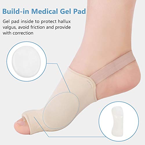 DOACT Corrector de Juanetes, Hallux Valgus de Corrector, Con Almohadilla de Gel de Silicona, para Tratar El Dolor Hallux Valgus Incluye Noche Tratamiento y Dia Asistencia (L)