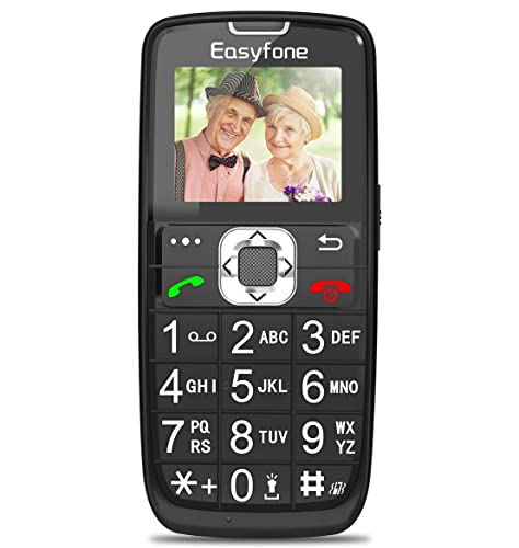 Easyfone Prime-A6 Teléfono Móvil para Mayores con botón SOS y Base cargadora