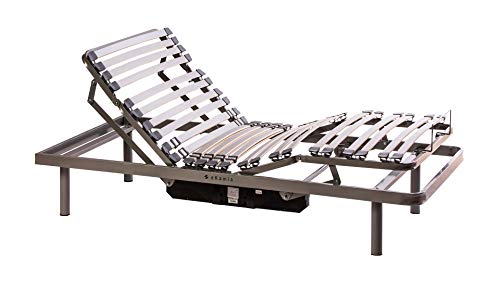 ekamia - Cama Articulada Eléctrica Eris con Colchón Luka - 105cm x 200cm, Mando inalámbrico