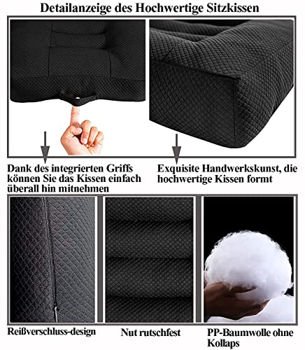 Elevador de asiento para coche, cojín para silla, 40 x 40, extra grueso cojín de asiento para coche, también para mesa de comedor, silla de oficina, silla de ruedas, silla de jardín, sofá