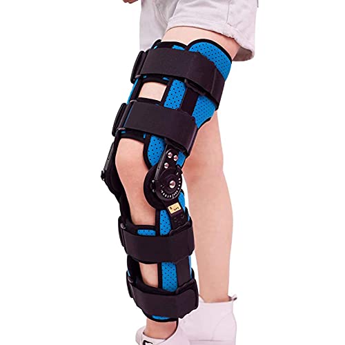 FACAZ ROM con bisagras, postoperatorio, Rodillera, ortesis, inmovilizador, Protector ortopédico, Protector, inmovilizador, Soporte de Rodilla para Fractura de Pierna, tamaño Universal