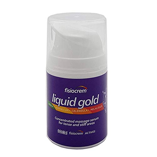 Fisiocrem Liquid Gold - serum de masaje concentrado para areas tensas y rígidas, doble acción = DOBLE ACTIVOS fisiocrem - 50 ml