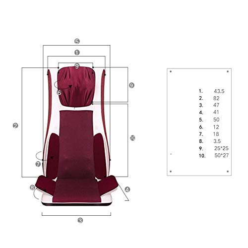 FUJGYLGL Cojín Multifuncional de Cuerpo Completo Masaje, 3 Tipos de tecnología de Masaje con Airbag Squeeze, el Calor hacia Can y Massager del Cuello