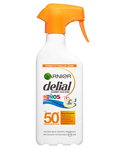 Garnier Delial Niños Sensitive Advanced Protector Solar en Spray para Niños, Alta Protección IP50+ - 300 ml