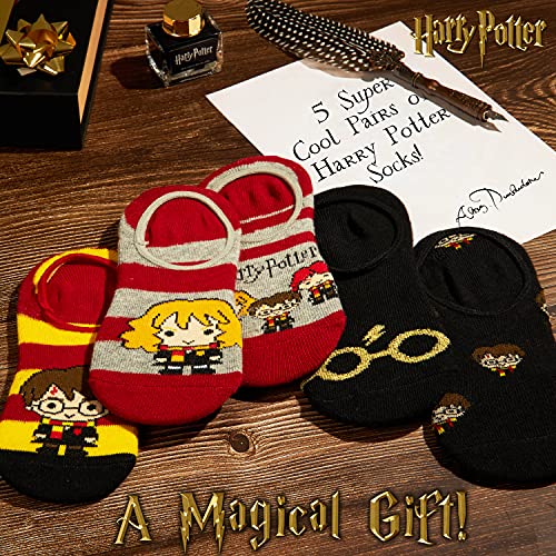 HARRY POTTER Regalos, Calcetines Tobilleros Niño o Niña, Pack de 5 Pares de Calcetines Invisibles Niña, Calcetines Cortos