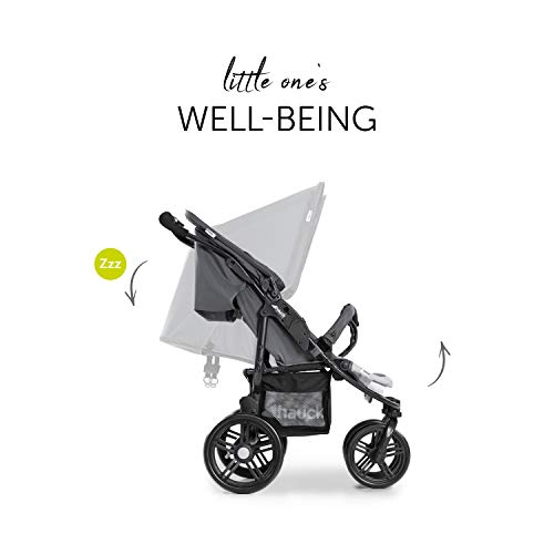 Hauck Roadster Duo SLX - silla gemelar para gemelos y hermanos de 0 meses (combinable con capazo blando) a 30 kg (2x 15kg) ancho 76cm, plegable ultracompactam, Grey Silver (Gris)