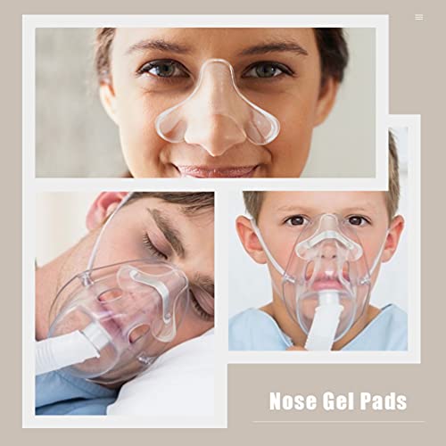 HEALLILY CPAP Almohadilla de Gel para La Nariz Apnea para El Sueño Protector de Cojín Nasal Gel de Silicona Parche de Alivio Del Dolor Del Puente Nasal para La Máquina CPAP- ()