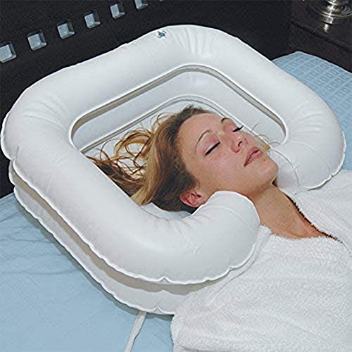 HIMAPETTR Lavabo Inflable De Lavado De Cabello En La Cama, para Discapacitados, Ancianos, Pacientes Encamados, Embarazadas