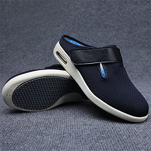 Hombres Diabéticos Pies Caminando Zapato Edema Zapatos Hinchados Antideslizante Verano Calzado Anciano Unisex Zapato Ortopédico Ajustable,C,37