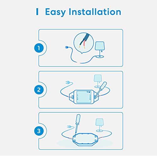 Interruptor Universal Inteligente con Wi-Fi, con Control Remoto Meross App. Compatible con Alexa, Google Assistant y SmartThings. Modelo MSS710, Paquete de 4.