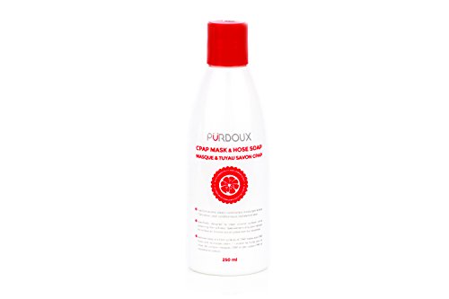 Jabón para Mascarillas CPAP y Mangueras CPAP y Tubos CPAP - 250 mL - sin alcohol - sin látex (1 x 250 mL, Aroma de Pomelo - Limón)