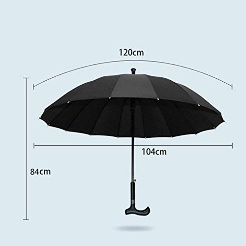 JHDPH3 Muletas de Edad Avanzada - Bastón del Paraguas Individual Doble Lluvia y luz Paraguas ltifunction Hombres y Mujeres muletas Paraguas 4 Colores 0,56 kg