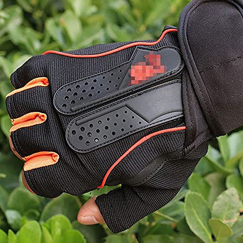 Klobvtt Guantes de ciclismo de medio dedo Guantes de motocicleta Manopla de bicicleta Manoplas deportivas para gimnasio para hombres Manoplas para montar en carretera Protección solar Unisex Ligero An