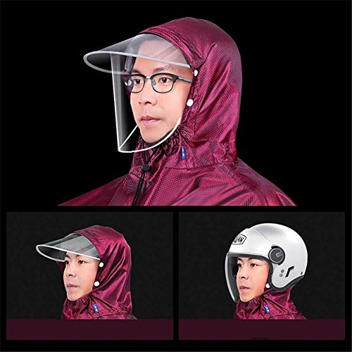 LULUDP Chubasqueros GLJY Tela Oxford Motociclismo Anti-Niebla Ropa Impermeable Cubierta con Espejo Ranuras Moto Impermeable Poncho Alargado, Scooter eléctrico de la Motocicleta Grande Lluvia Capa del