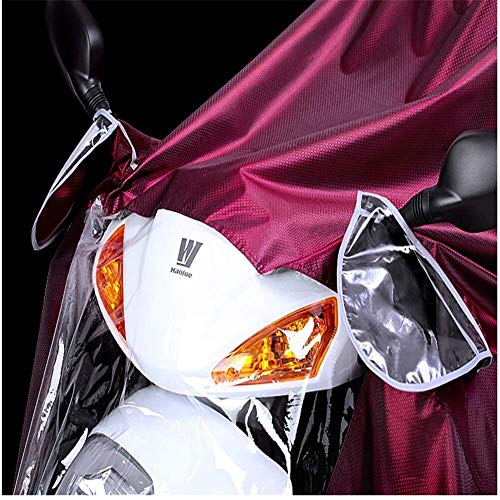 LULUDP Chubasqueros GLJY Tela Oxford Motociclismo Anti-Niebla Ropa Impermeable Cubierta con Espejo Ranuras Moto Impermeable Poncho Alargado, Scooter eléctrico de la Motocicleta Grande Lluvia Capa del