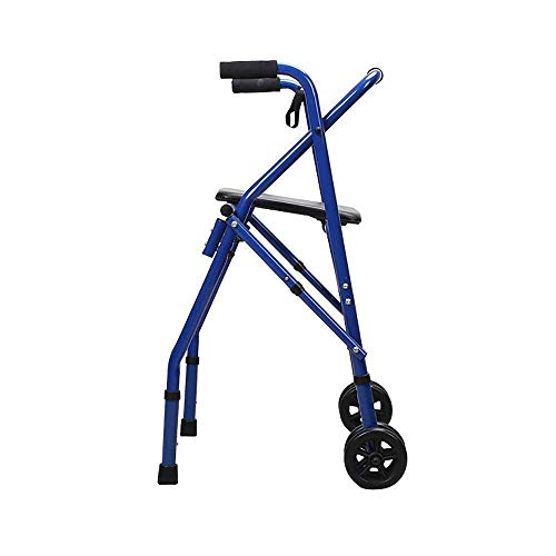 LXDDJZXQ Andador para Ancianos Walker, Andador de Altura Ajustable con Andador y extremidad Inferior del Asiento Andador de Cuatro Patas Bastidor de Andar, aleación de Aluminio