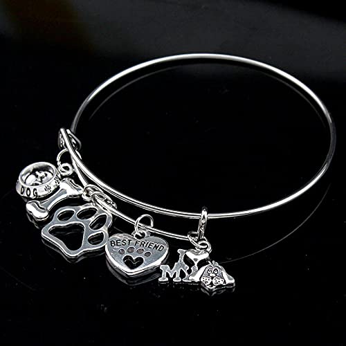 Mejor Venta De Diseño Simple Cachorro Pulsera Perro Hueso Pélvico Perro Pata Impresión Personalidad Accesorio Combinación Pulsera Ajustable Joyería Decorativa Joyería