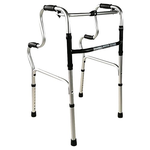 Mobiclinic , Modelo Pórtico , Andador para ancianos, adultos, mayores o minusvalidos, de aluminio, ligero, plegable, con asiento y sin ruedas