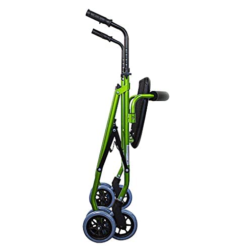 Mobiclinic, Prado, Andador para ancianos, Rollator, Marca Española, ligero, plegable, Nuevo color y diseño para distinguirte, frenos por presión, andador con asiento y 4 ruedas, Aluminio, Verde