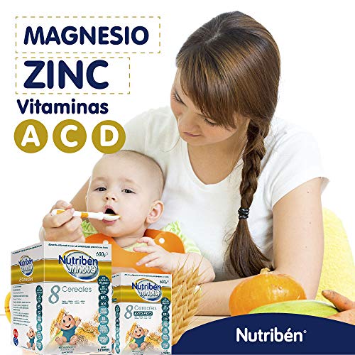 Nutribén Papillas Innova 8 Cereales, Alimento Para Bebés Desde Los 5 Meses, 600g