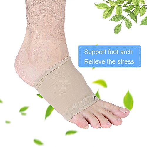 Plantilla de Soporte para el Arco, Masaje de pies de Silicona Plantar Profesional para Hombres y Mujeres, Mangas para el Cuidado del pie calcetín con Almohadilla de Gel de Confort