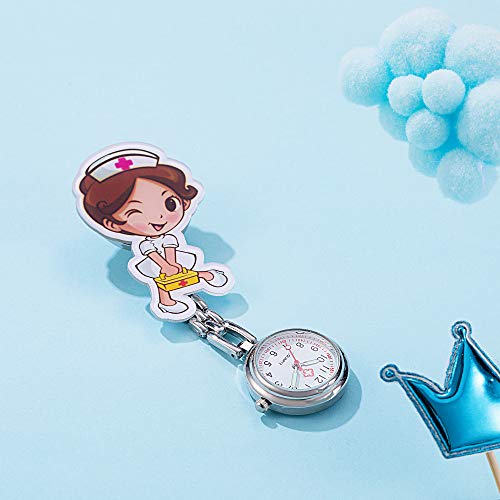 Relojes de Enfermera con Clip Relojes Bolsillo para Mujer Medicina