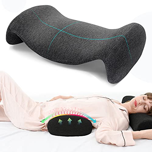 RENSHUYU Almohada de Soporte Lumbar, la Almohada Lumbar Premium Tipo M Puede aliviar el sueño y Las molestias de la Cintura, para el Embarazo, los Ancianos, los Trabajadores de Oficina