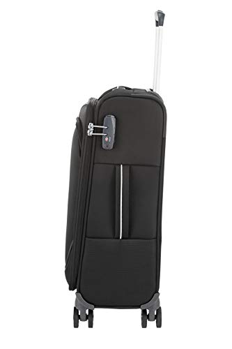 Samsonite Popsoda - Spinner L - Maleta expandible, 78 cm, 105/112.5 L, Negro (Black)