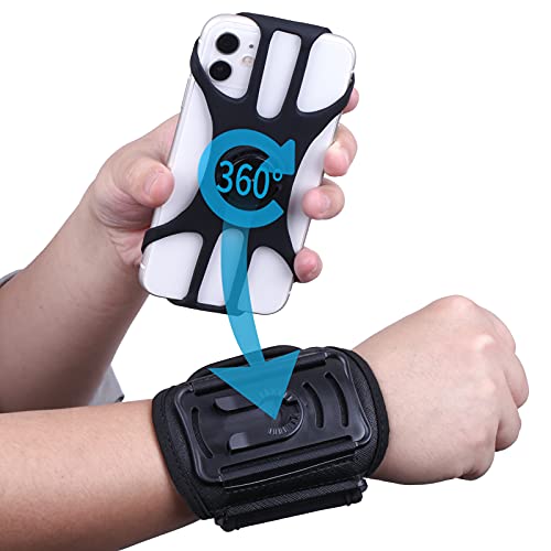 SenMore Brazalete Deportivo para Poco X3 Pro/Redmi Note 10/9/8 Pro/Redmi 9 / Samsung Galaxy M11/A21S, Rotación de 360​​° y con Bolsillito Airpods Brazalete de antebrazo Movil