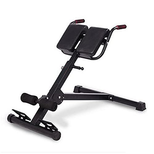 Silla Romana Silla Romana Ajustable Extensión de Espalda para el hogar Gimnasio Ejercicio Abdominal Ejercicio Silla Romana hiperextension Bench (Color : Black, Size : 96-128x107x50.5cm)