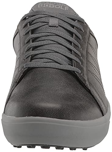 Skechers Men's Drive 4 LX Plus Relaxed Fit Waterproof Golf Shoe, Charcoal, 12