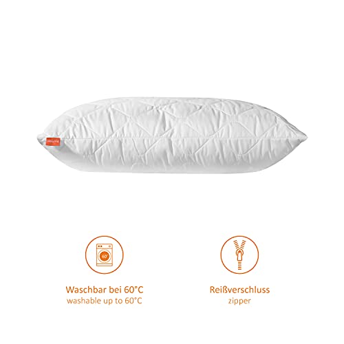 sleepling Komfort 190022 Almohada de Microfibra 40 x 80 cm, Blanco