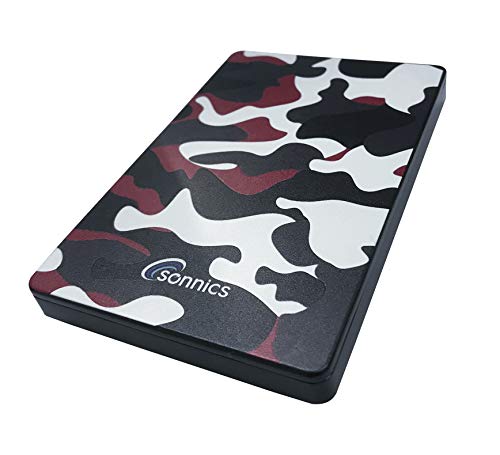 Sonnics 500 GB Red Camo disco duro externo USB 3.0 velocidad de transferencia súper rápida para uso con Windows PC, Apple Mac, Smart TV, Xbox One y PS4 Edición Especial