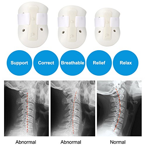 Soporte de cuello, 3 tamaños Soporte de cuello transpirable Collar cervical Soporte de cuello Alivio del dolor Ortesis de cuello Tirantes(M(High14cm))