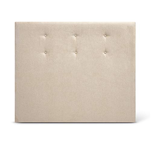 SUENOSZZZ-ESPECIALISTAS DEL DESCANSO Cabecero de Cama Bruselas tapizado en Tela para Camas de 135 (145 x 120 cm) Tela Beige