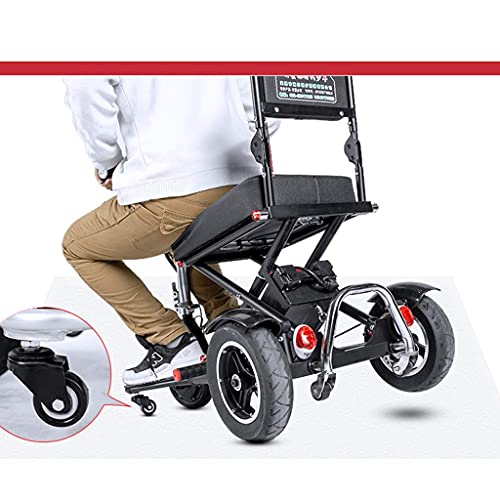 SUYUDD Scooter De Viaje Multifunción Plegable De Dos Plazas, Carrito De Equipaje Eléctrico, Transformador, Scooter Plegable para Adultos Y Personas Mayores, Batería De Litio Ligera