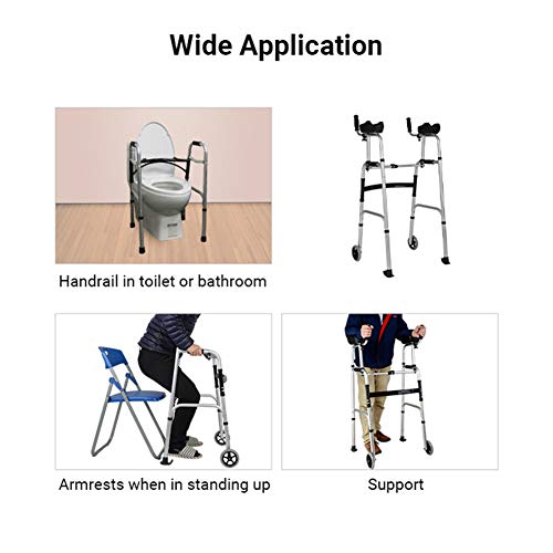 SXFYHXY Andador Plegable para Escaleras Andador con Ruedas De 2 Ruedas con Ruedas Fijas De 5 Pulgadas Apoyabrazos Acolchados Ajustables para Personas Mayores Bastón para Ancianos