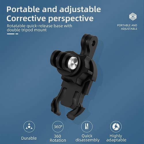 Telesin - Soporte para mochila de rotación 360, soporte para correa de hombro con almohadilla ajustable J gancho bolsa para GoPro Max Hero 9 8 7 6 5, Osmo Action, Insta 360 One R Go 2