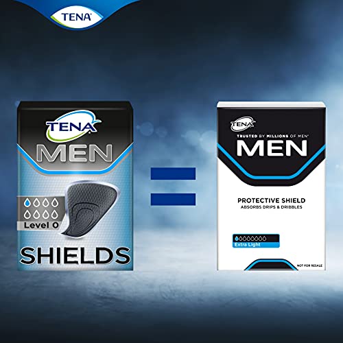 TENA Men Escudo Protector Negro, Protege slip Incontinencia Hombre - 112 Unidades (8x14)