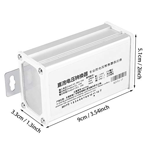 Transformador adaptador convertidor DC 36V-72V a 12V 10A 120W, inversor de transformador regulado de fuente de alimentación para scooter eléctrico