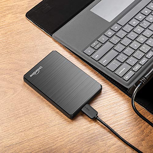 UnionSine Ultra Slim Disco Duro Externo Portátil 2.5" 500GB, USB3.0 SATA HDD Almacenamiento para PC, Mac, MacBook, Chromebook, Xbox, PS4 (Color Negro)