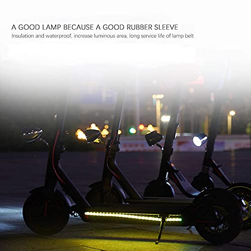 UNISOPH Scooter Lanterna, Tira de Linterna LED para Scooter eléctrico, luz de decoración de Seguridad Impermeable Plegable para Xiaomi M365