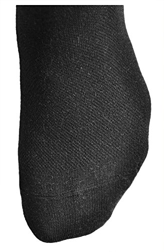 vitsocks Calcetines PLATA-Algodón Tobilleros Mujer (3 PARES) Antibacterianos, Pies Sensibles, negro, 35-38